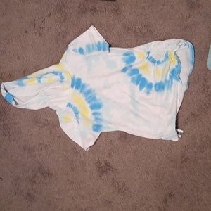 Tie dye white shirt with hood